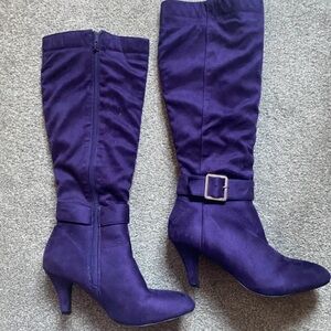 Joe Browns Women's Vibrant Purple Heeled Boots